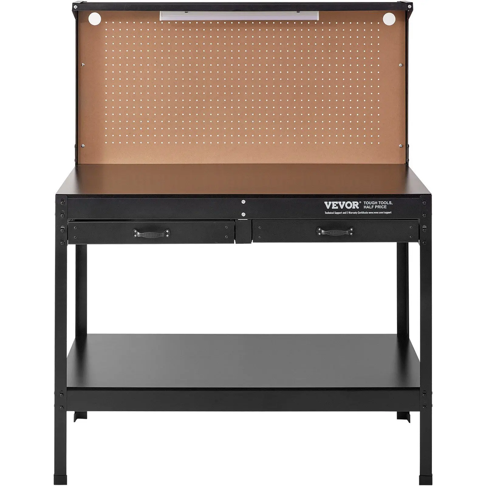 

"1500W Heavy-Duty Workbench – 220LB Capacity, Hardwood Top w/ 4 Outlets & 30 Hooks (1.5m Cable)."