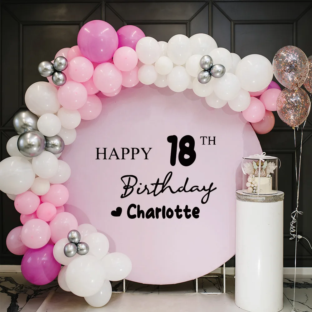 1PC Personalized Baby Years self adhesive Decals For Birthday Party Decor Customizable Name Removable Stickers Kids Gift Vinyl