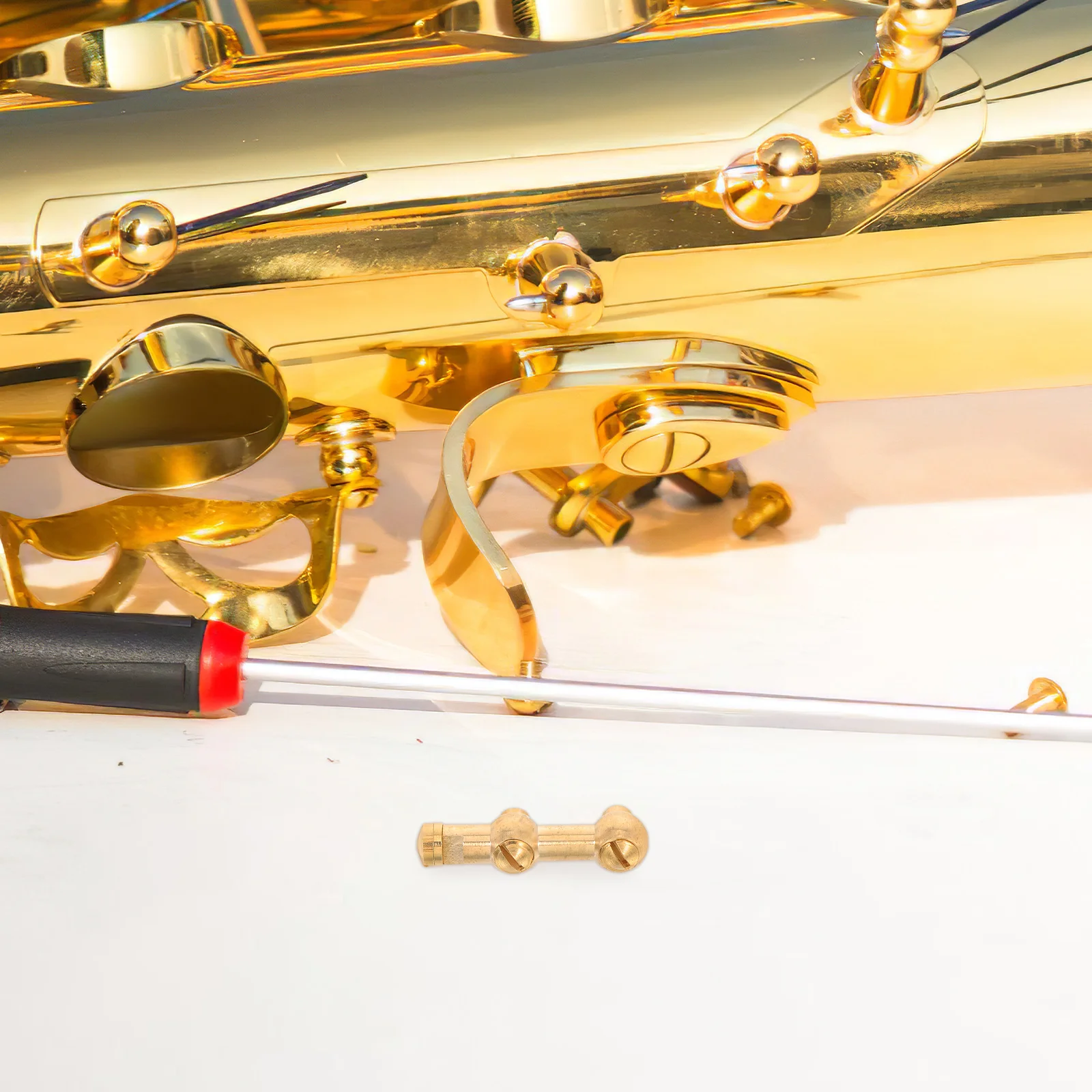 

Precision Tuning Saxophone Adjustment Tool Lightweight Portable High Precision Screws Wear Resistant for Straight Neck Soprano