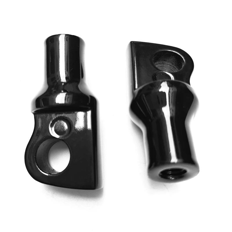 YUNTANMT Gloss black 1 Pair Foot pegs mounting bolts adapter for harley male pegs mounting