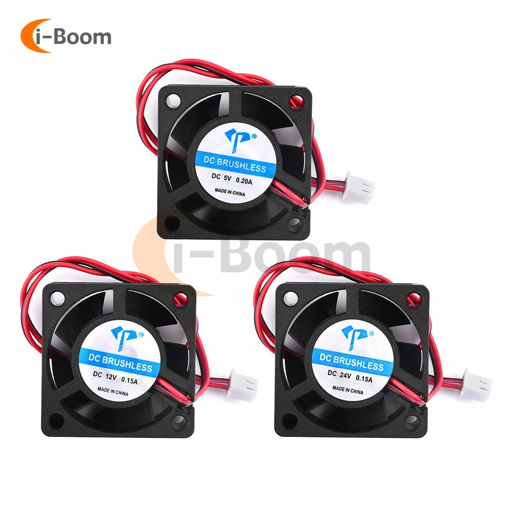 DC4020 DC Cooling Fan 5V 12V 24V 0.15A 0.20A 2-Wire Ball Bearing Inverter Industrial Cooling Fan Silent Fan 4cm*4cm