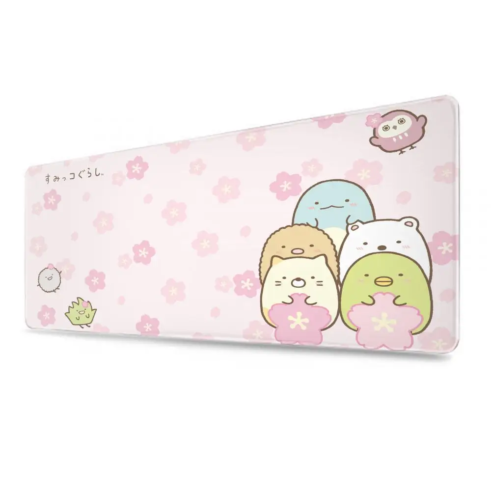 Kawaii Cartoon Pink Sumikko Gurashi Mouse Pad Anime Gabinete Gamer Table Gaming Accessories ковер Keyboard Desk Mat LOL Mousepad