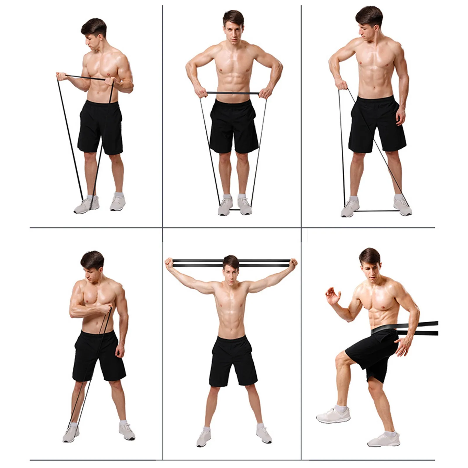 أربطة مقاومة مرنة بحلقة، وأشرطة رفع الأثقال، وأشرطة رفع الأثقال، وأشرطة مساعدة السحب، وأشرطة مطاطية لليوجا