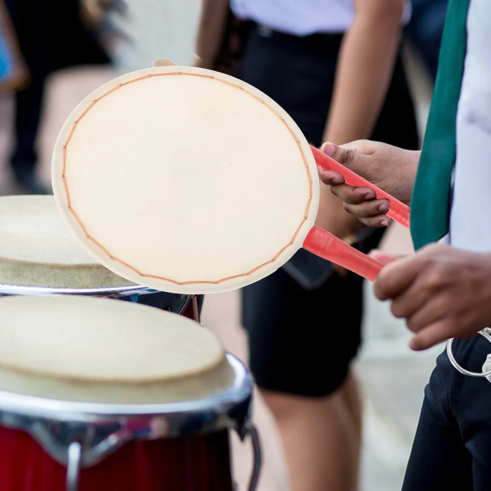 

20Cm Hand Drum Fan Diy Painting Dance Folk Performance Lightweight Portable Pure White Surface High Quality Handmade Chinese