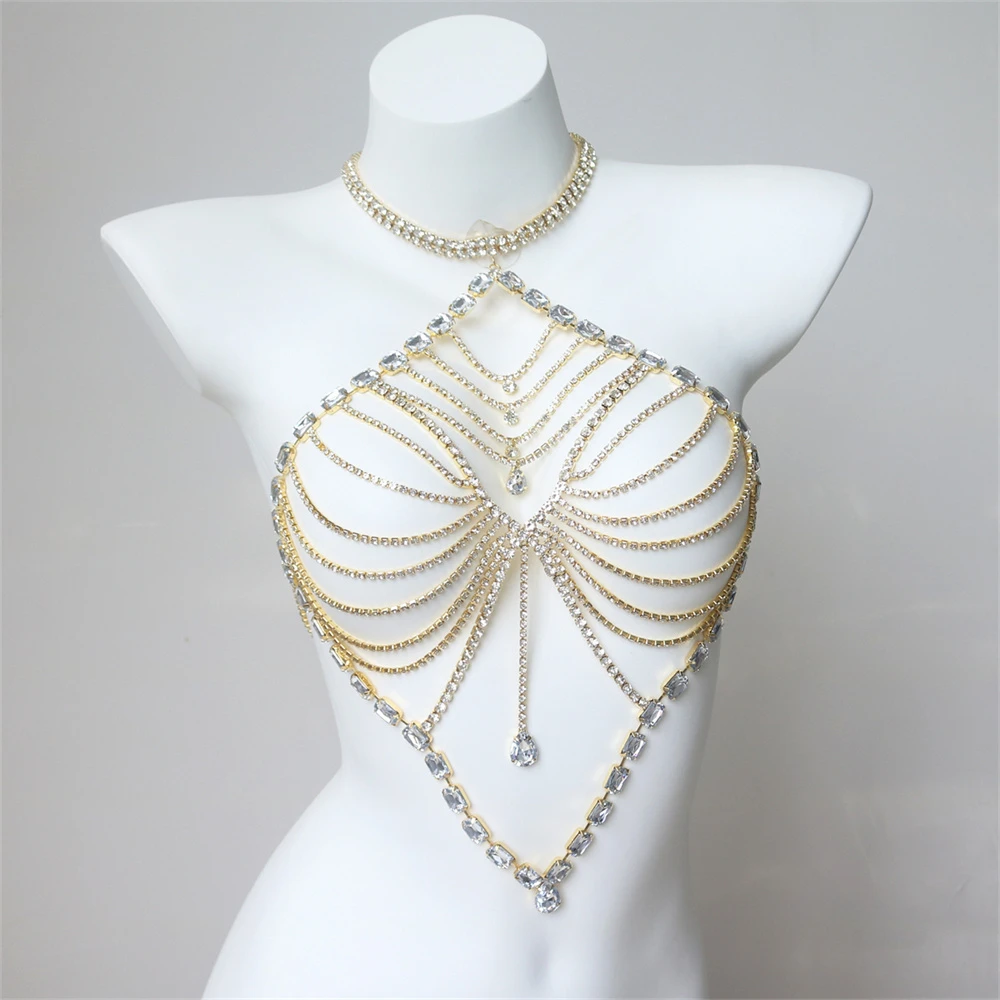 Fashion Sexy Square Crystal Bracelet Jewelry Romantic Nightclub Party Bikini Bracelet Underwear Dressing Accessories