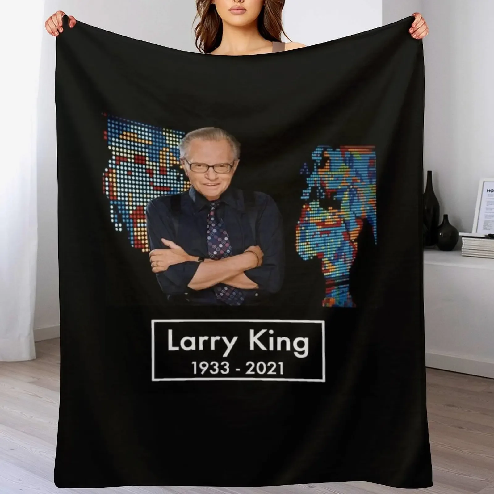 

Larry King 1933 - 2021 Throw Blanket bed plaid cosplay anime for sofa Personalized Gift Blankets
