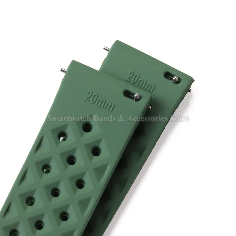 Силиконовый ремешок для часов Tropic 18 мм, 20 мм, 22 мм для Seiko, Fossil, ремешок на запястье для Oris, быстросъемный сменный резиновый браслет