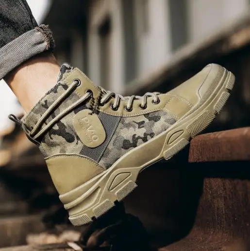 Nam Giới Quân Sự Của Giày 2022 Thu Đông Chiến Thuật Cổ Chân Giày Làm Giày Chân Ô Tô Xe Máy Bootie Thời Trang Ngoài Trời Đi Bộ Giày