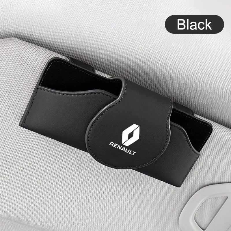 Car Glasses Case Sunglasses Storage Box Clip For Renault RS Zoe Clio Megane Logan Scenic Koleos Sandero Arkana Auto Accessories