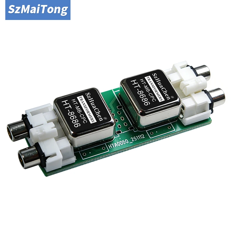 Isolateur audio double canal RCA HT-8686, éliminateur passif de bruit et de vibrations avec isolation de boucle de masse pour haut-parleurs et son de studio
