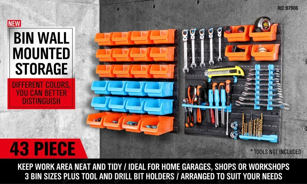 97906 صندوق الأدوات 43 قطعة رف الأدوات