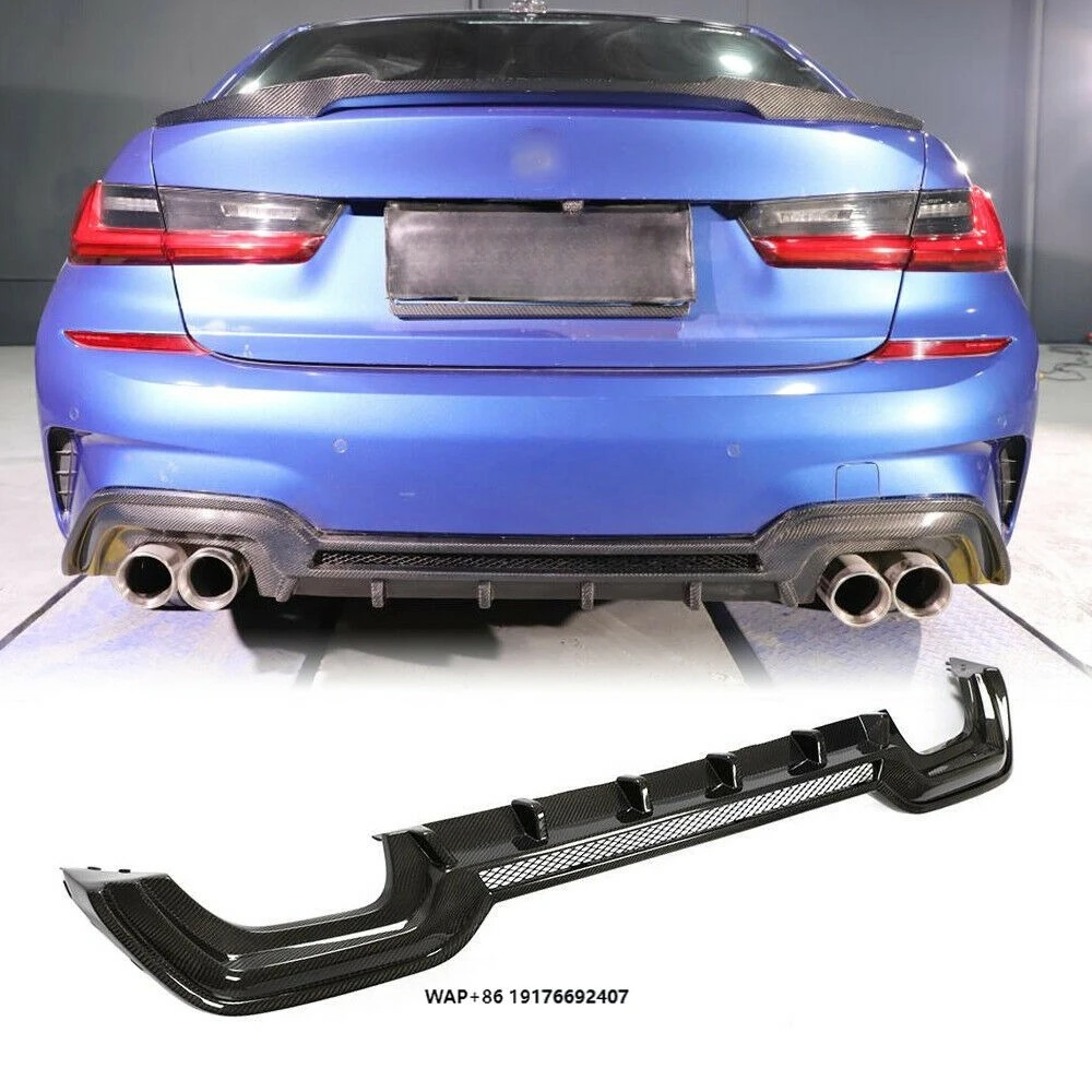 

Carbon Fiber Rear Bumper Lip Diffuser Spoiler forBMW 3 Series G20 G28 M-SPORT 2019 2020 M-tech