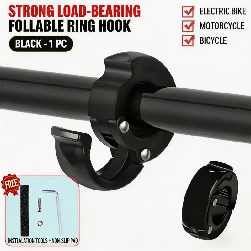 J0MA Foldable Bike Handlebar Hanging Hook For Storage Organizers Up To 30Kg Weight