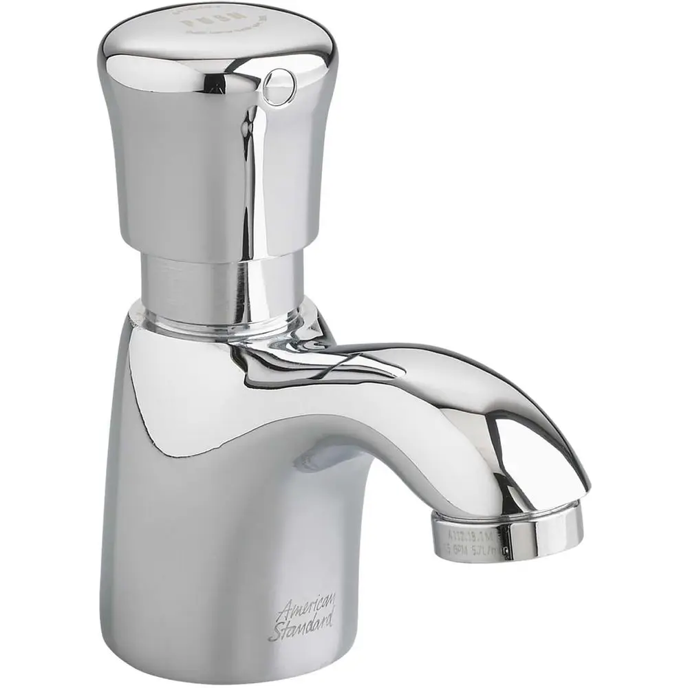 

Extended Spout Pillar Tap Metering Faucet, 1.0 GPM, Polished Chrome Finish
