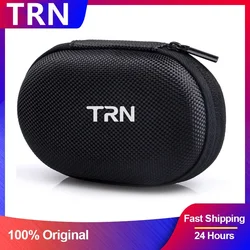 TRN Pag-Mini auriculares compresivos Oxford, caja de almacenamiento con cremallera de PU, bolsa de auriculares, accesorios