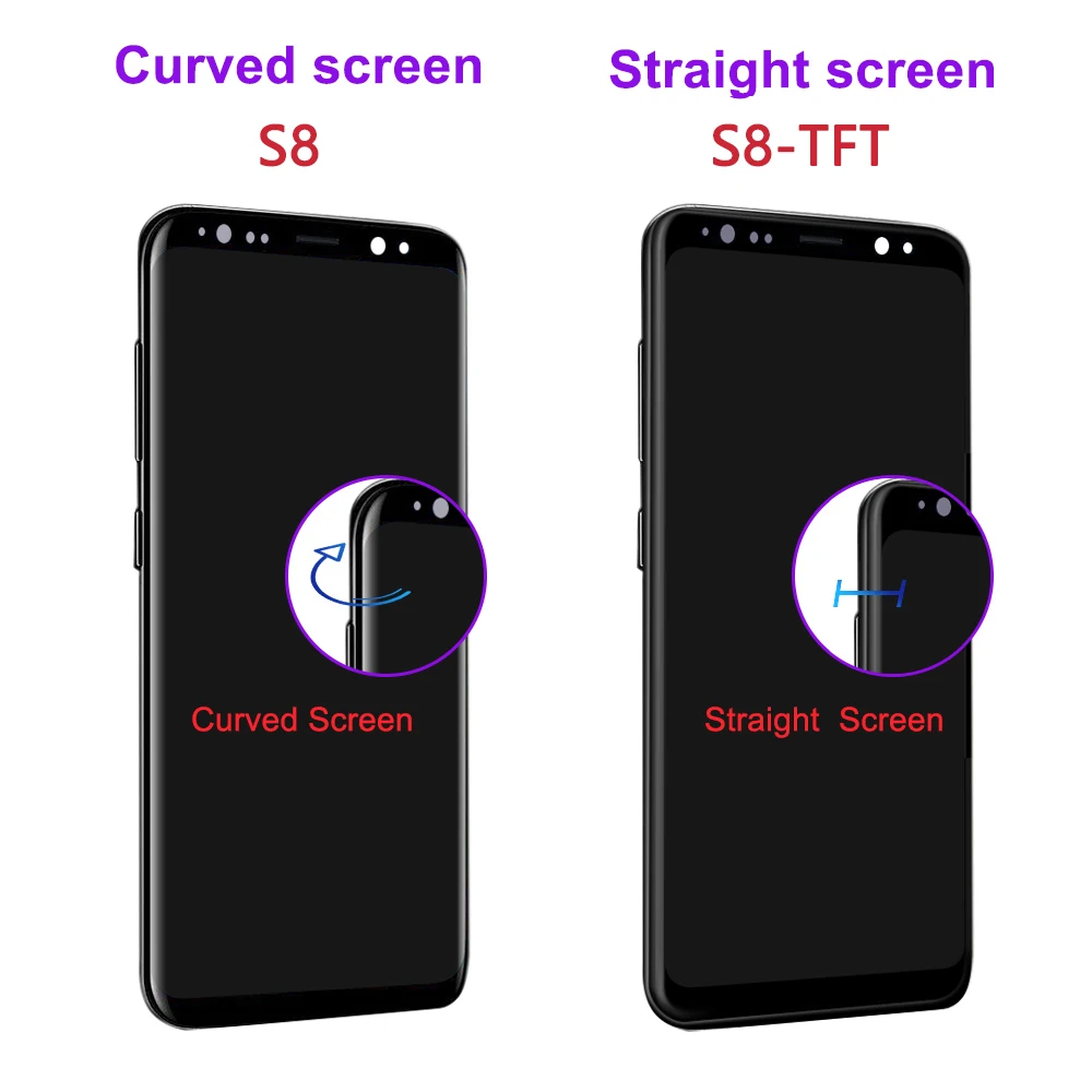 S8 dla Samsung przetestowane dla G950W G950S G950K G950L G950F G950N wyświetlacz LCD ekran dotykowy wymiana zespołu Digitizer