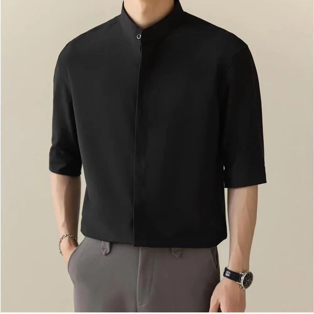 

Casual Fashion Office Shirt Suitable For Various Occasions M-3XL Sizes Office Wear Polyester Fabric Button Closure Elasticity No