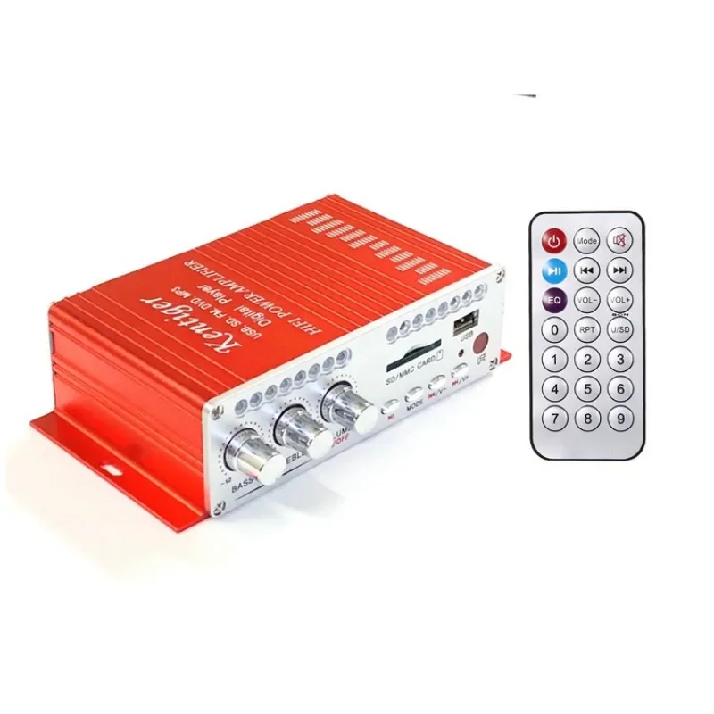 سيارة مشغل الصوت الرقمي مكبر كهربائي صغير 2x20 واط HiFi ستيريو SD USB CD DVD MP3 FM المنزل قبل مكبر للصوت المسرح المنزلي مكبرات الصوت