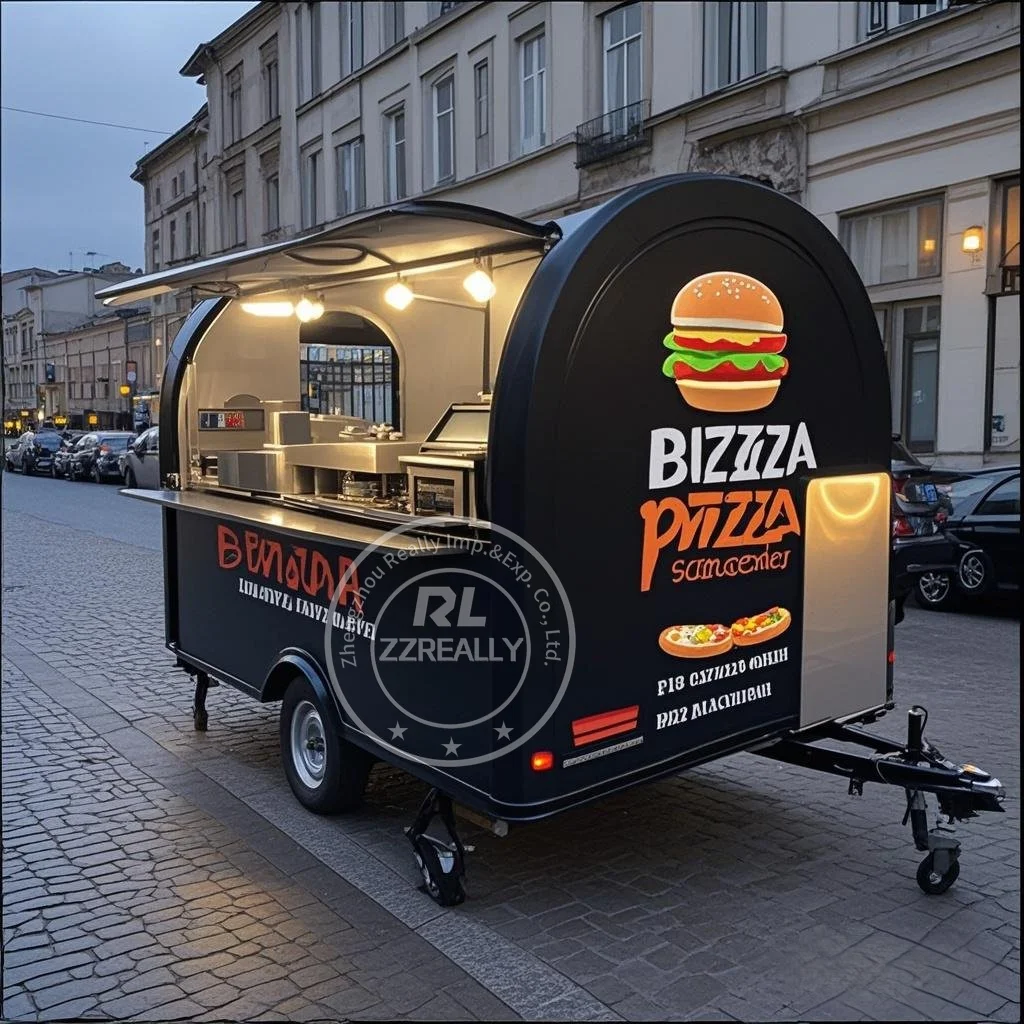 

Hot Dog Cart Food Trailer Mobile Kitchen Snack Pizza Kiosk Custom Fully Catering Equipments Concession Food Truck Van Coffee Car