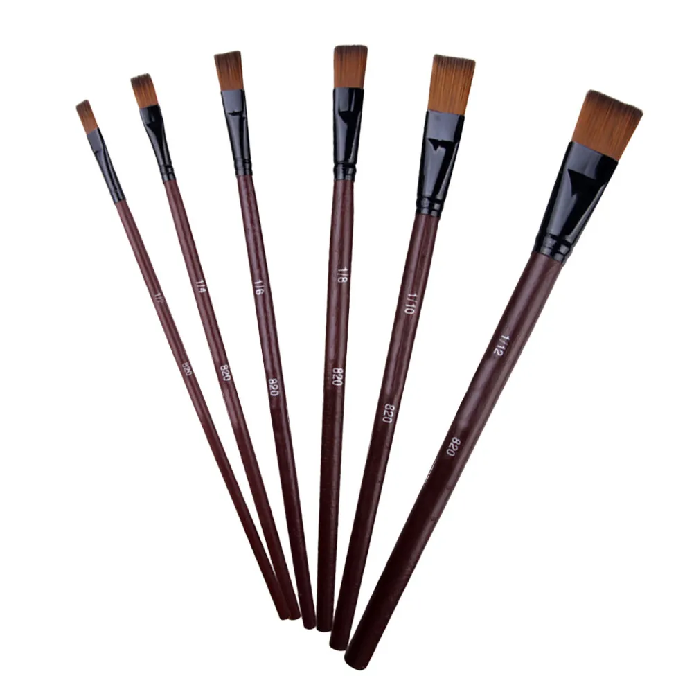 

12Pcs Painting Brush Set Nylon Tip Art Brushes for Watercolor Acrylic Craft Painting Comfortable Grip Portable Easy to