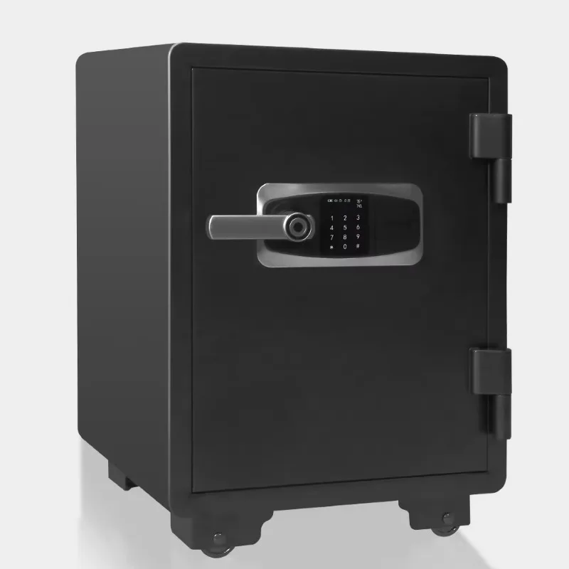 

2024 Black Fingerprint Digital Panel Fireproof Safe Box Key Lock Letter Size Documents Hidden Emergency Key New