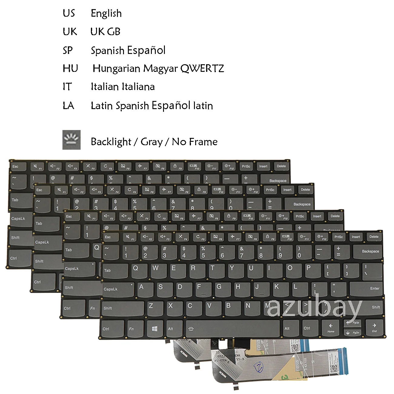 US UK LA Spanish Italian Hungarian Keyboard For Lenovo Ideapad FLEX-14API FLEX-14IML FLEX-14IWL S530-13IML S530-13IWL S740-14IIL