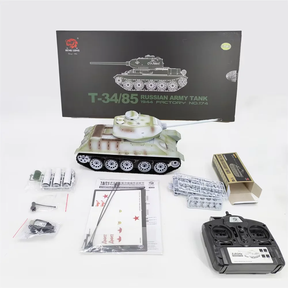 COOLBANK Henglong 3909-1 Русский Советский Средний Танк T-34-85 Модель RC Танка Многофункциональная Боевая Соревновательная Моделирование RC Танк