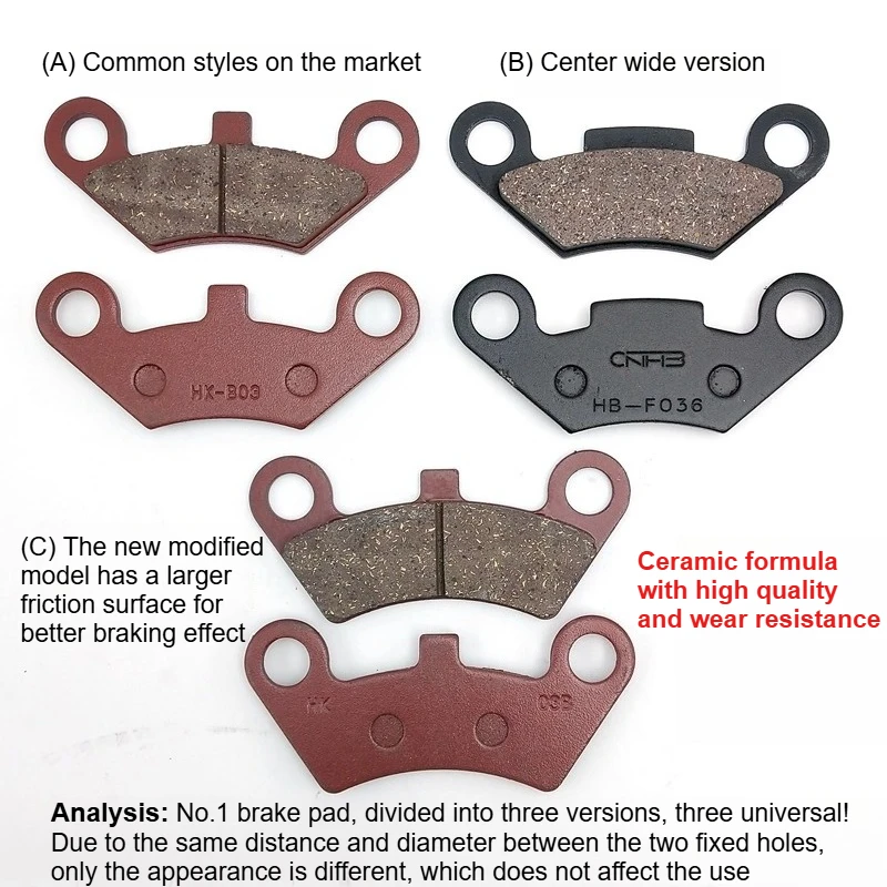 

Электрические трехколесные аксессуары, колодки дискового тормоза, износостойкие передние и задние тормозные колодки, пляжные велосипеды и мотоциклы