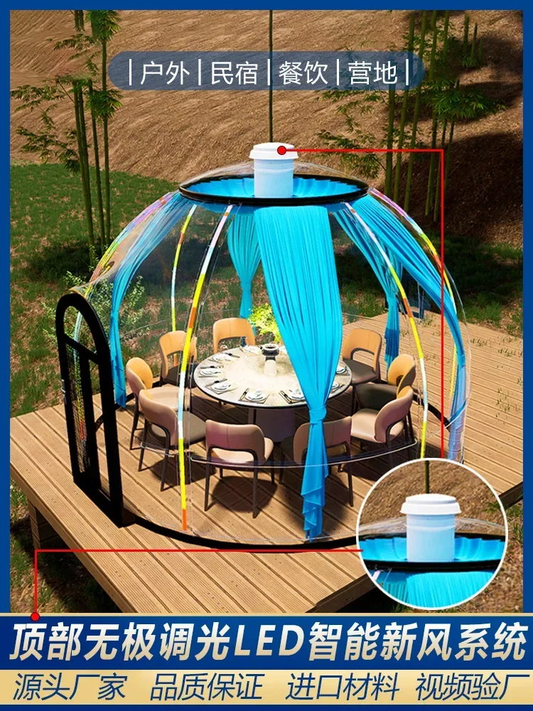 Transparent PC Starry Sky Room Bubble House Outdoor Space Cabin Scenic Area Campsite Tent Coffee Restaurant Homestay