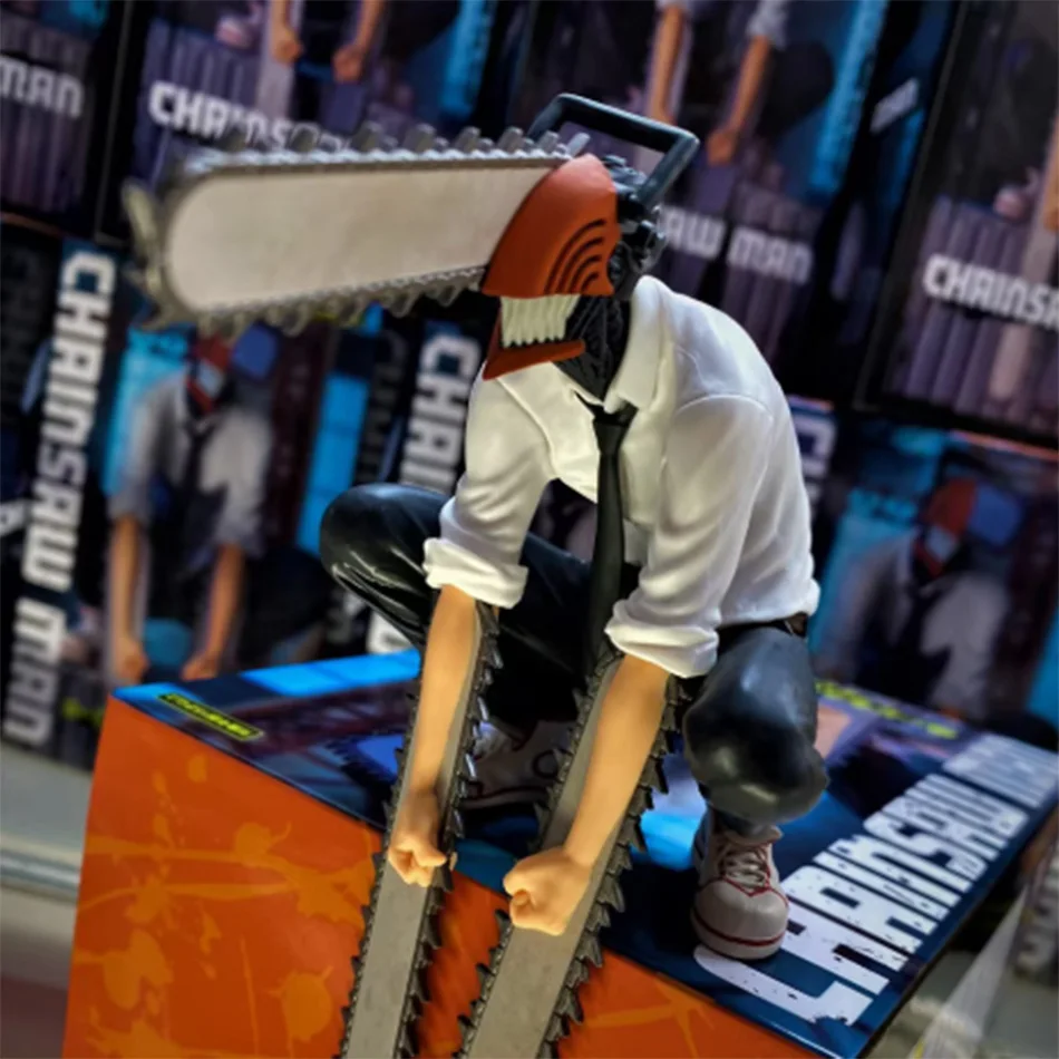 Chainsaw Man Anime Figure, Power Denji PVC Noodle Stopper Figurine, Adult Collectible Model Action Figure Desktop Decoration Toy