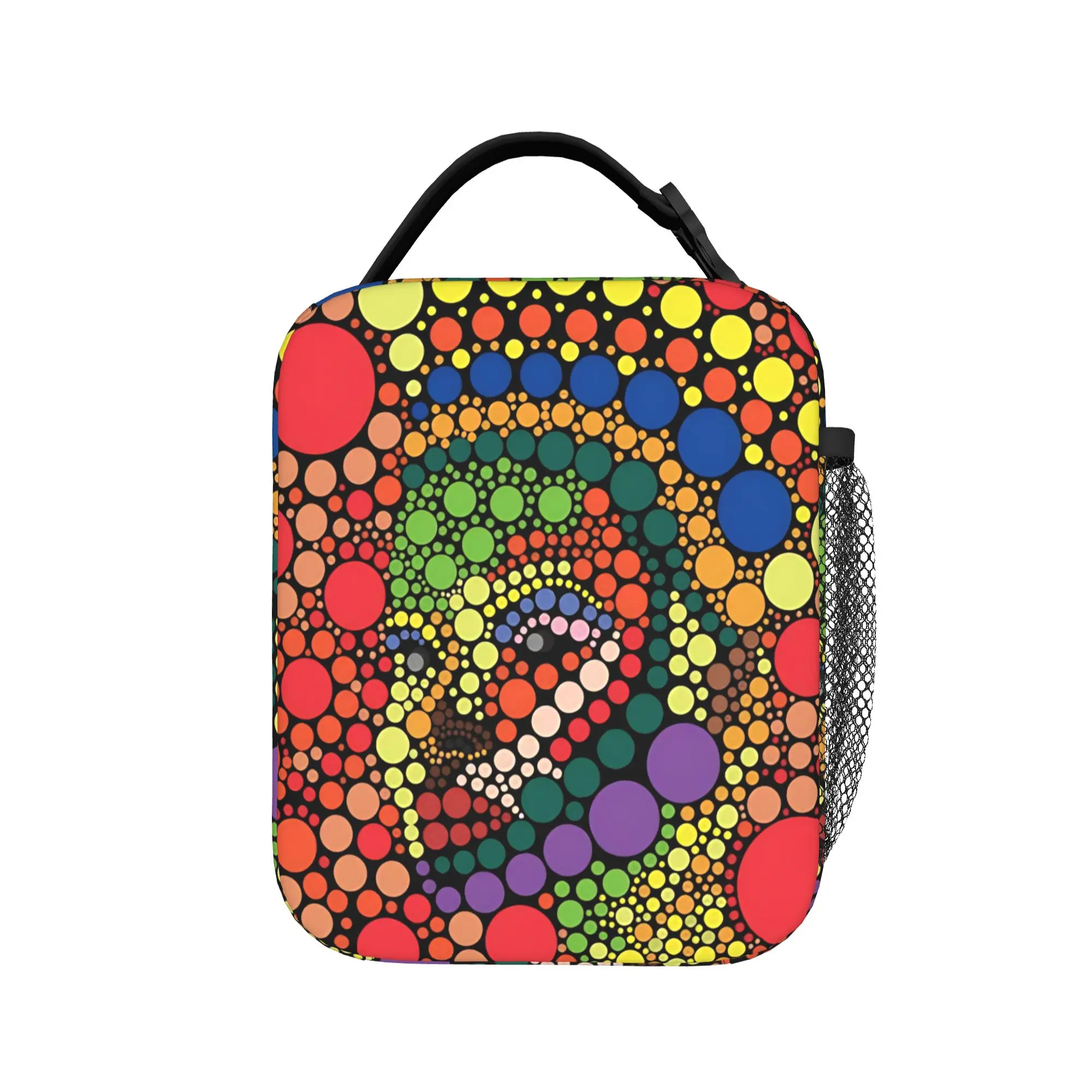 Lunch Bag Yayoi Kusama Abstract Face Picnic Lunch Box For Child  Cute Portable Graphic Cooler Bag