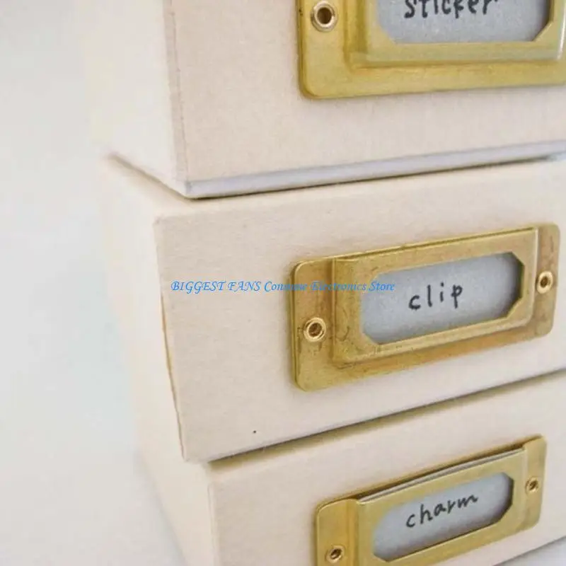 6 قطعة لوحات تسمية مؤشر النحاس المعادن اسم بطاقة التسمية عرض حامل لمجلة مخطط وثيقة الموثق المنظمة #4