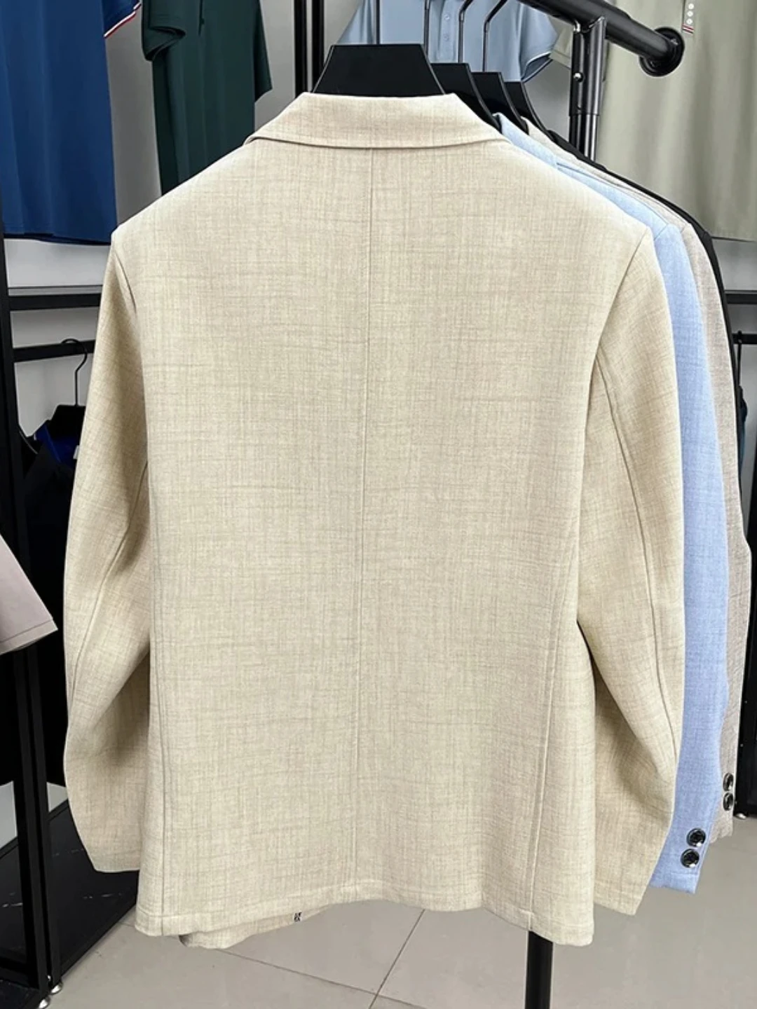 Mens Linen Blend Suit Jacket L - огляд і ціна Summer Clothing Men Linen