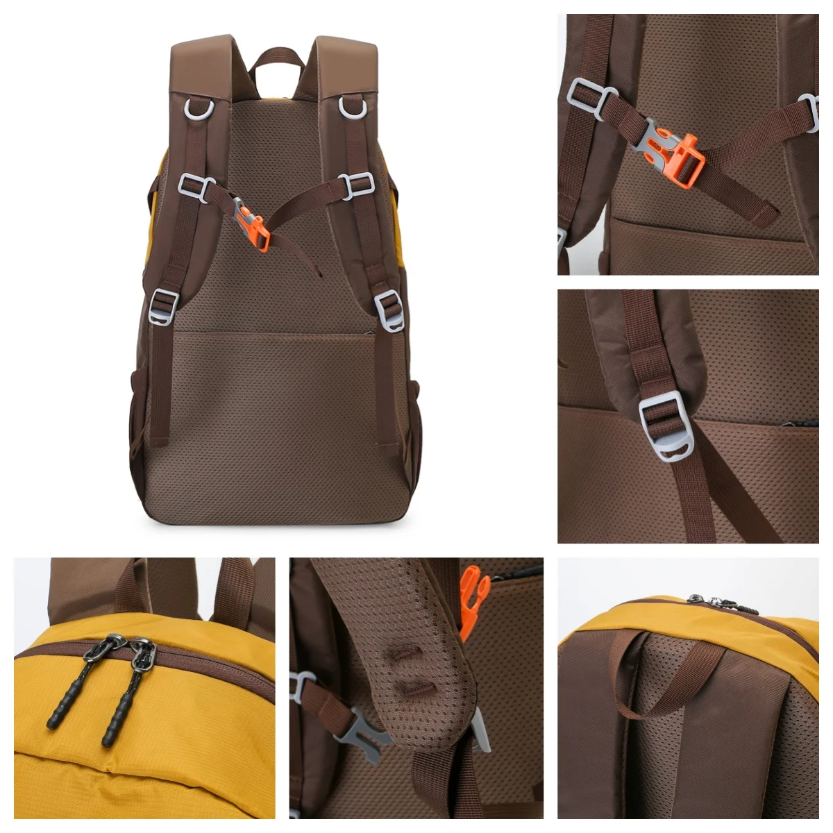 스타일리시 대용량 유니섹스 캐주얼 백팩 다양한 색상 내구성 경량 나일론 하이킹 여행 백팩