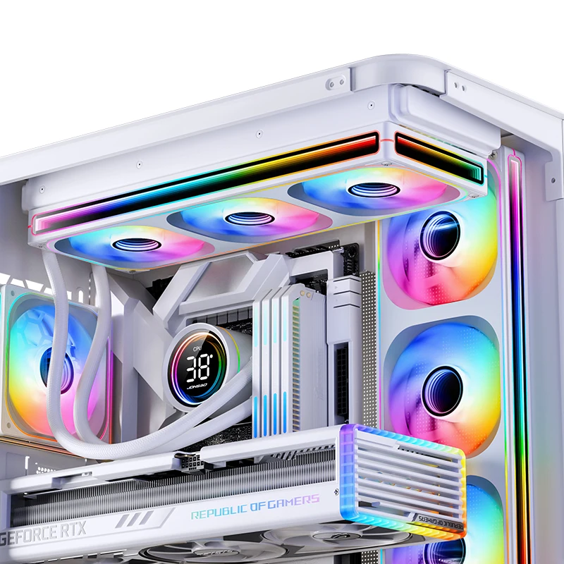 جونسبو ZB-120/240/360 PC مروحة 120 مم 5 فولت ARGB هيكل ملتصق مجموعات مروحة العادم البارد إلى الأمام/الخلف #6