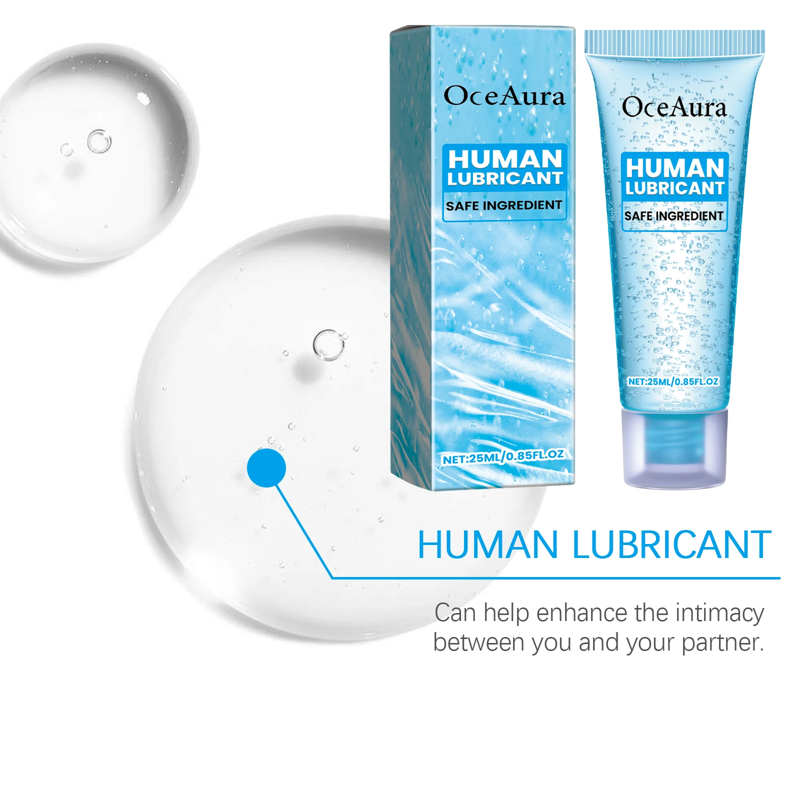 جل تشحيم الجنس المعتمد على الماء، زيوت التشحيم طويلة الأمد للنساء والرجال، جل العناية الحميمة المهدئ لتقليل الاحتكاك