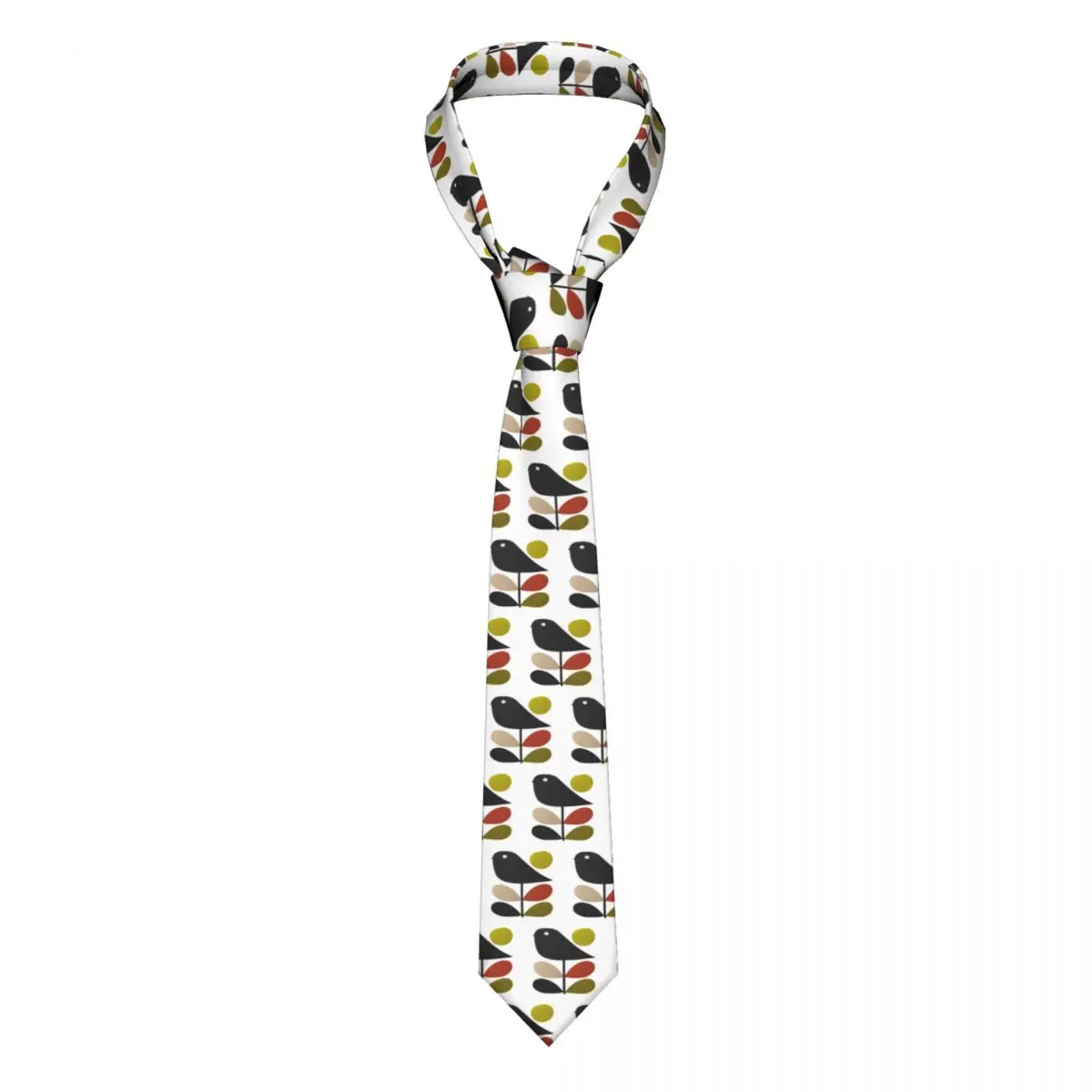 Custom Orla Kiely Stem And Bird Tie Men Fashion Silk Scandinavian Style Necktie for Office