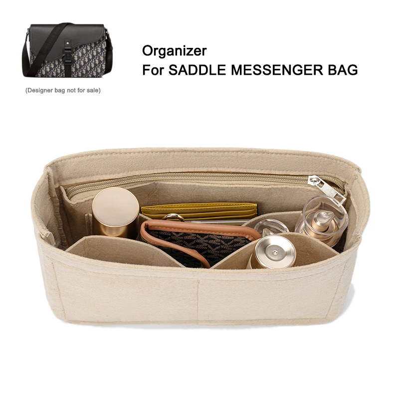 Sac de rangement en feutre pour poudre de maquillage, doublure, taille personnalisée, adapté pour CD, sac de dégager MESGENGER, évaluation intérieure