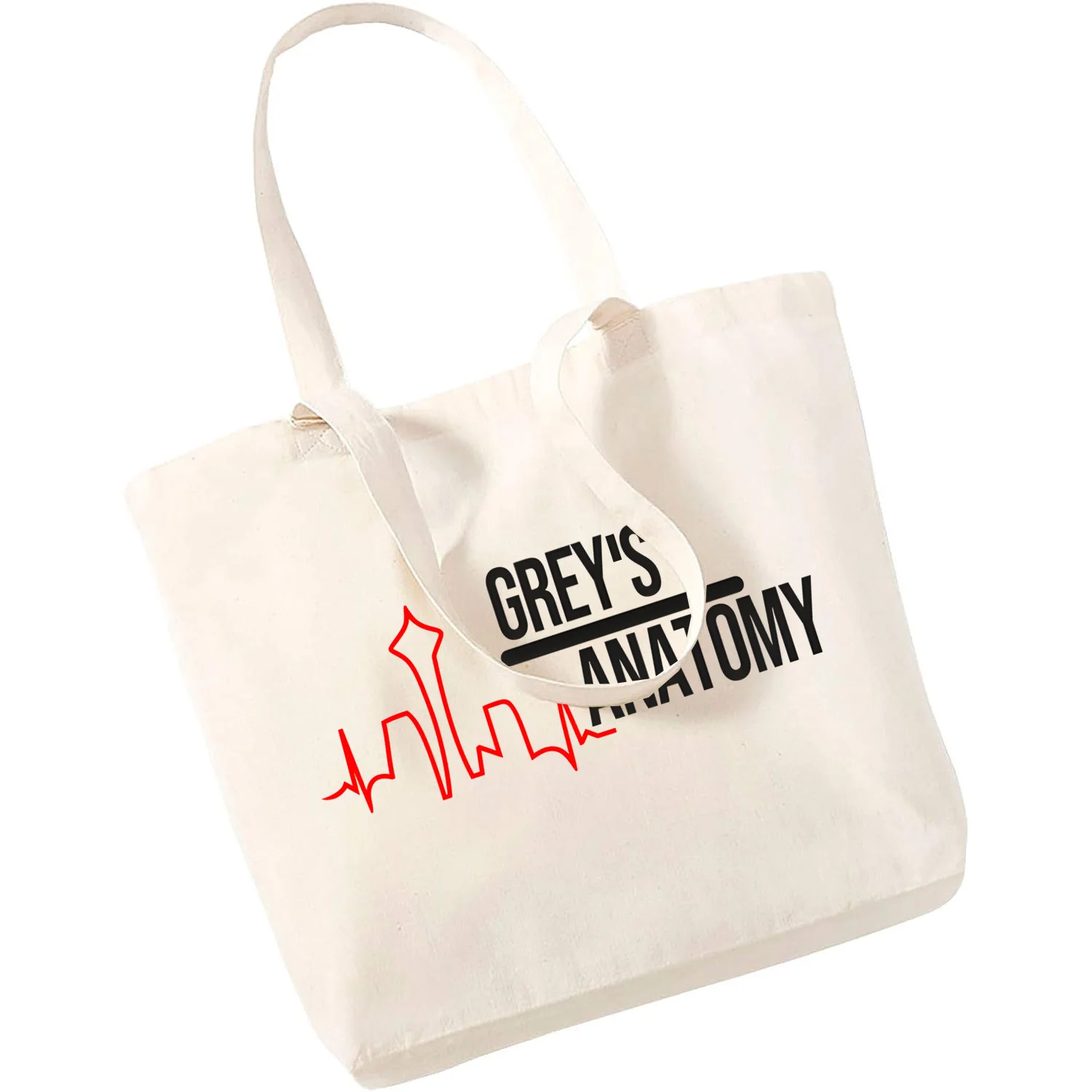 Greys Anatomy You're My Person Heart New Arrives Art Canvas Bag Totes Simple Print Shopping Bags Girls Life Casual Pacakge