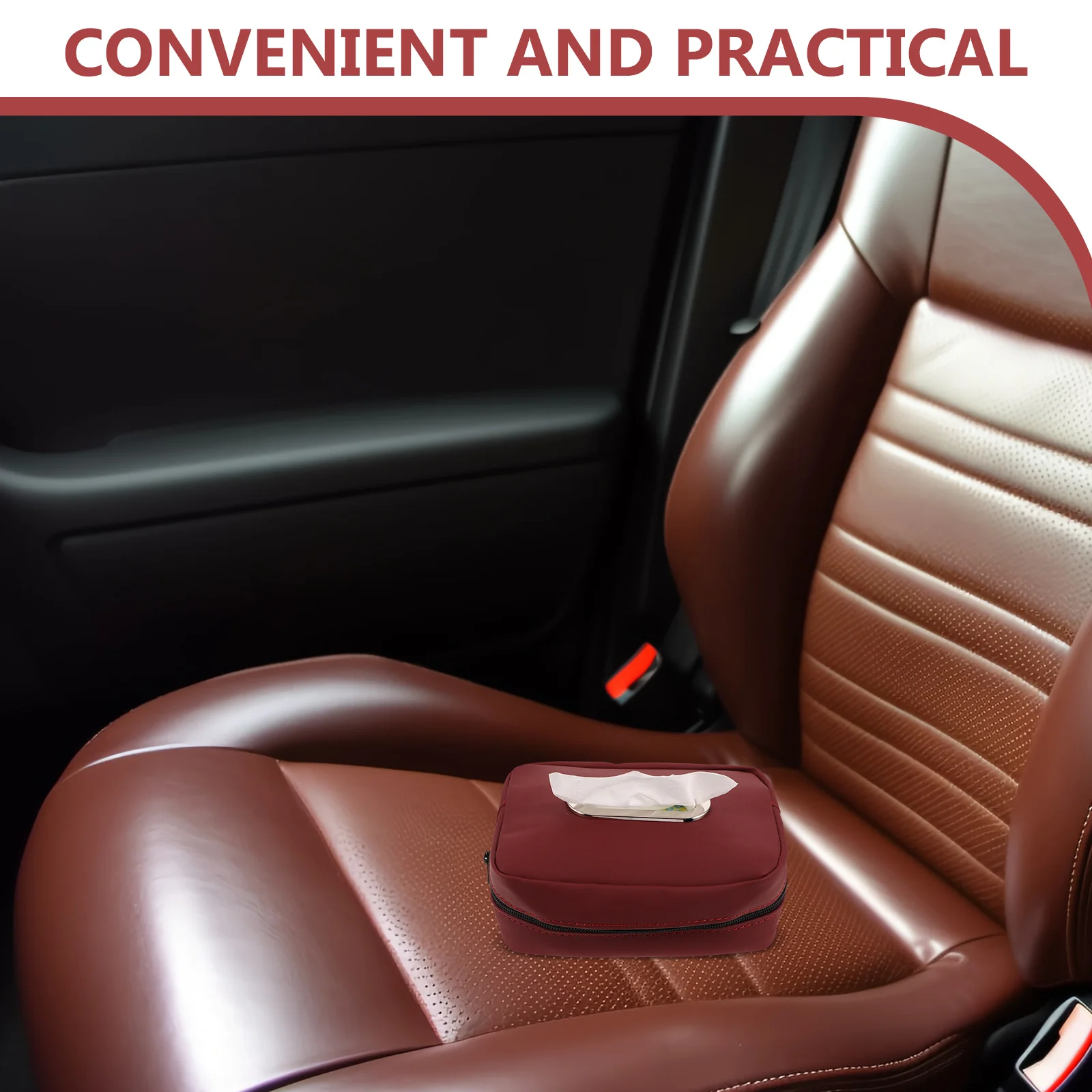 حامل مناديل السيارة من البولي يوريثان، حاجب من الشمس العالمي، موزع منظم للمقعد الخلفي لملحقات السيارة الداخلية باللون الأسود