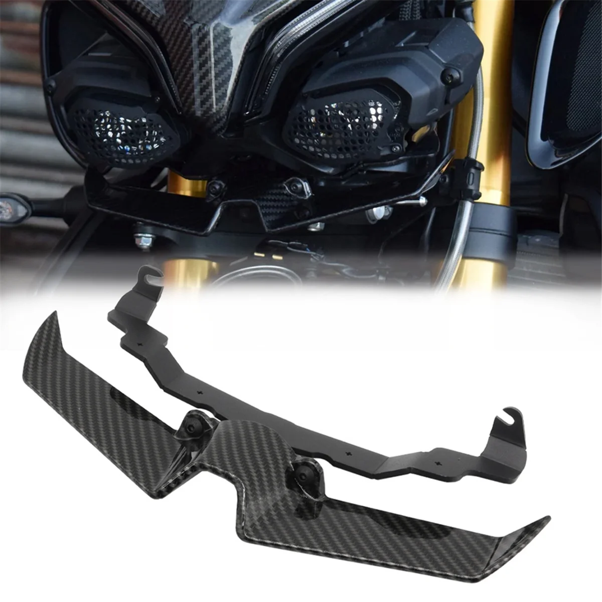 

For YAMAHA MT10 SP 2022-2024 Accessories Frontal Spoilers Aerodynamic Wing Deflector Front Spoiler Carbon Fiber