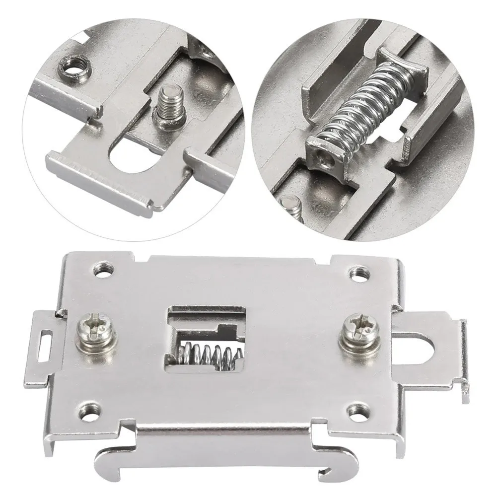 2pcs 35mm Metal DIN Rail Mounting Clips for Solid State Relay Brackets Compatible with Standard 35mm DIN Rails