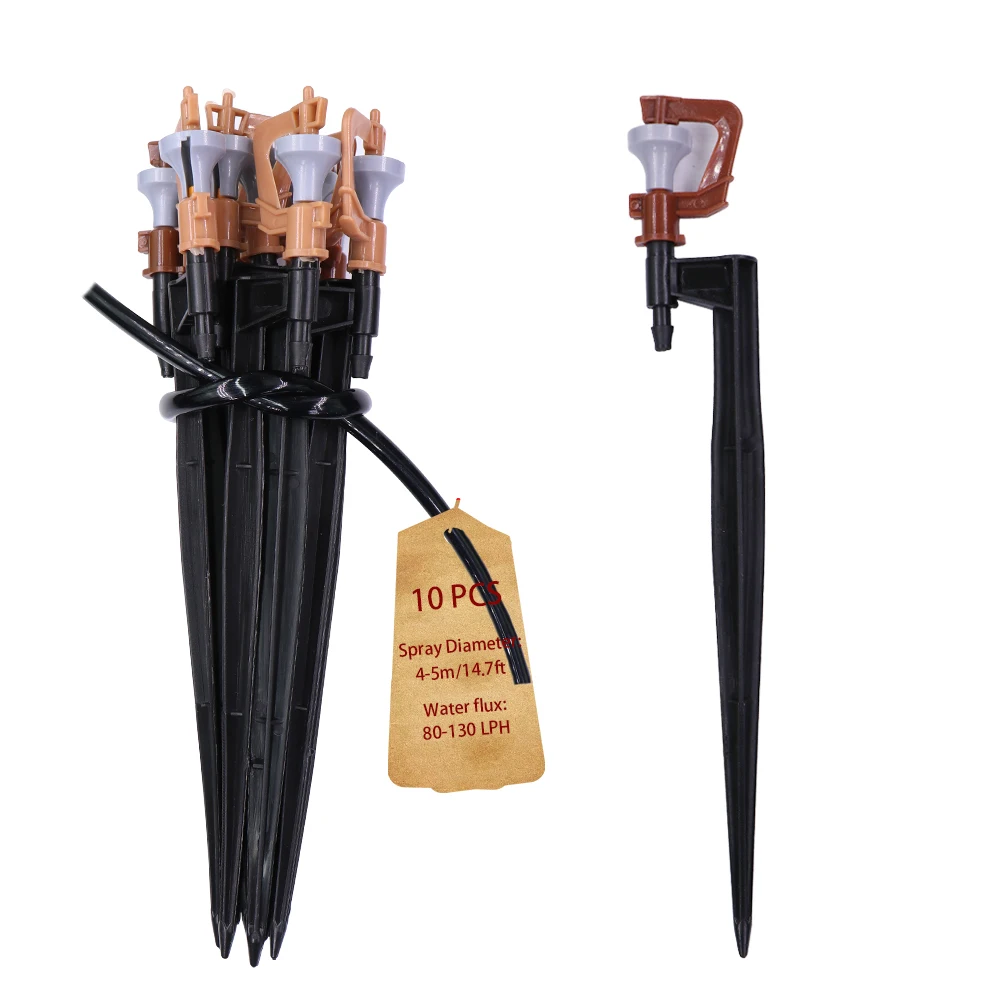 Watering potted plant 4/7 tube-inserted nozzle atomizing micro-spray adjustable flow bracket humidifier drip irrigation device