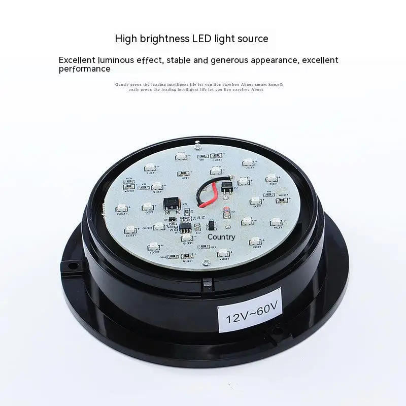 Feux de tête d'automobiles circulaires led 12-60v, stroboscope rotatif clignotant, feux d'avertissement pour autobus scolaires