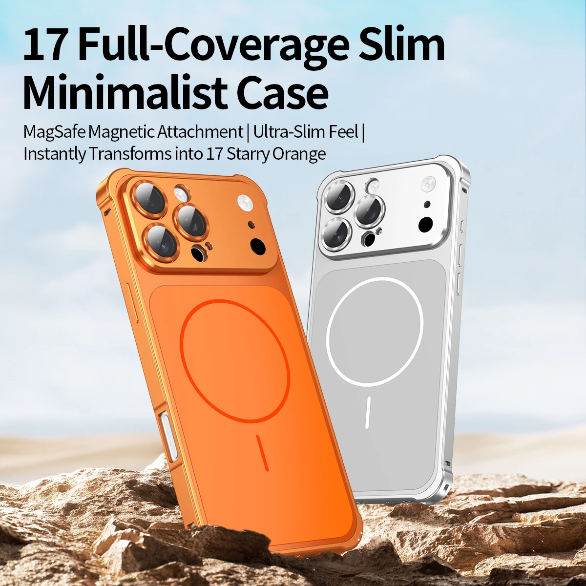 

Instant Transformation Series 16ProMax Transforms into iPhone 17 ProMax Series Metal Frame Lens Magnetic Protection Phone Case