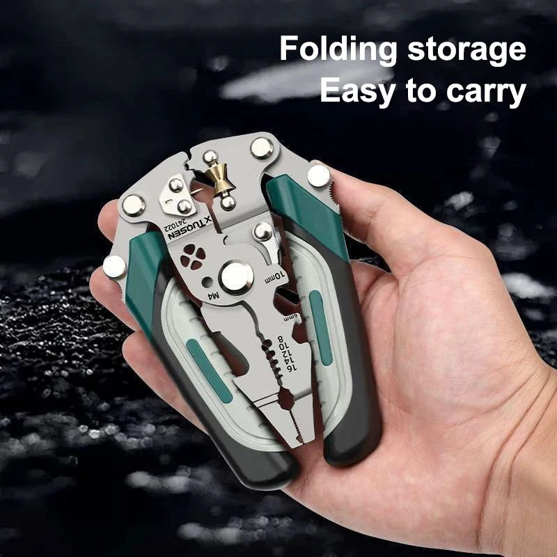 

Foldable Multifunctional Wire Stripping Pliers For Electricians Foldable Wire Stripper, Pulley Design Multi-function Electrician