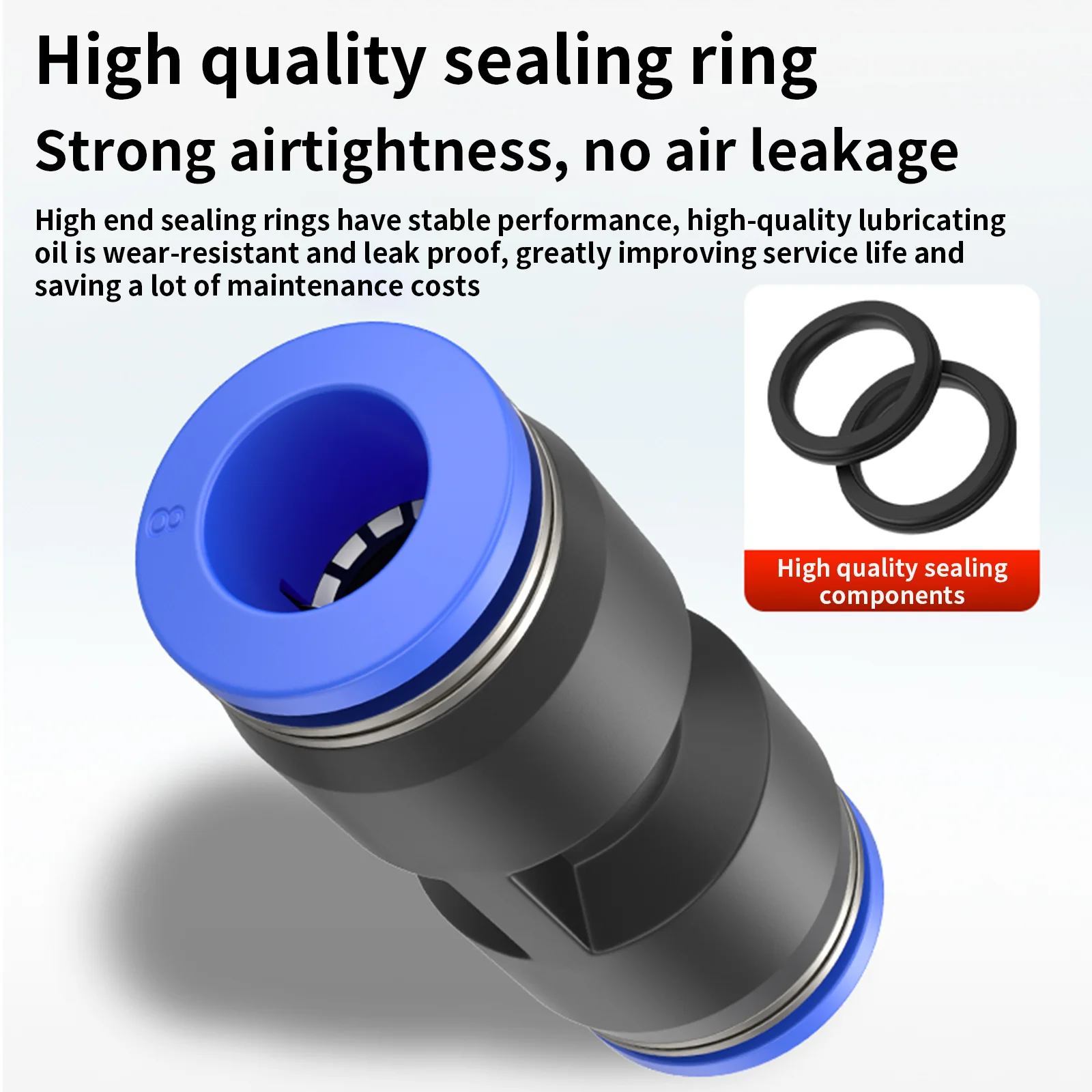 Juego de conectores rápidos para camión de 10 Uds., conector rápido para manguera de aire de acoplamiento de coche directamente a través del conector de tubo PU4/6/8/10/12/14/16mm