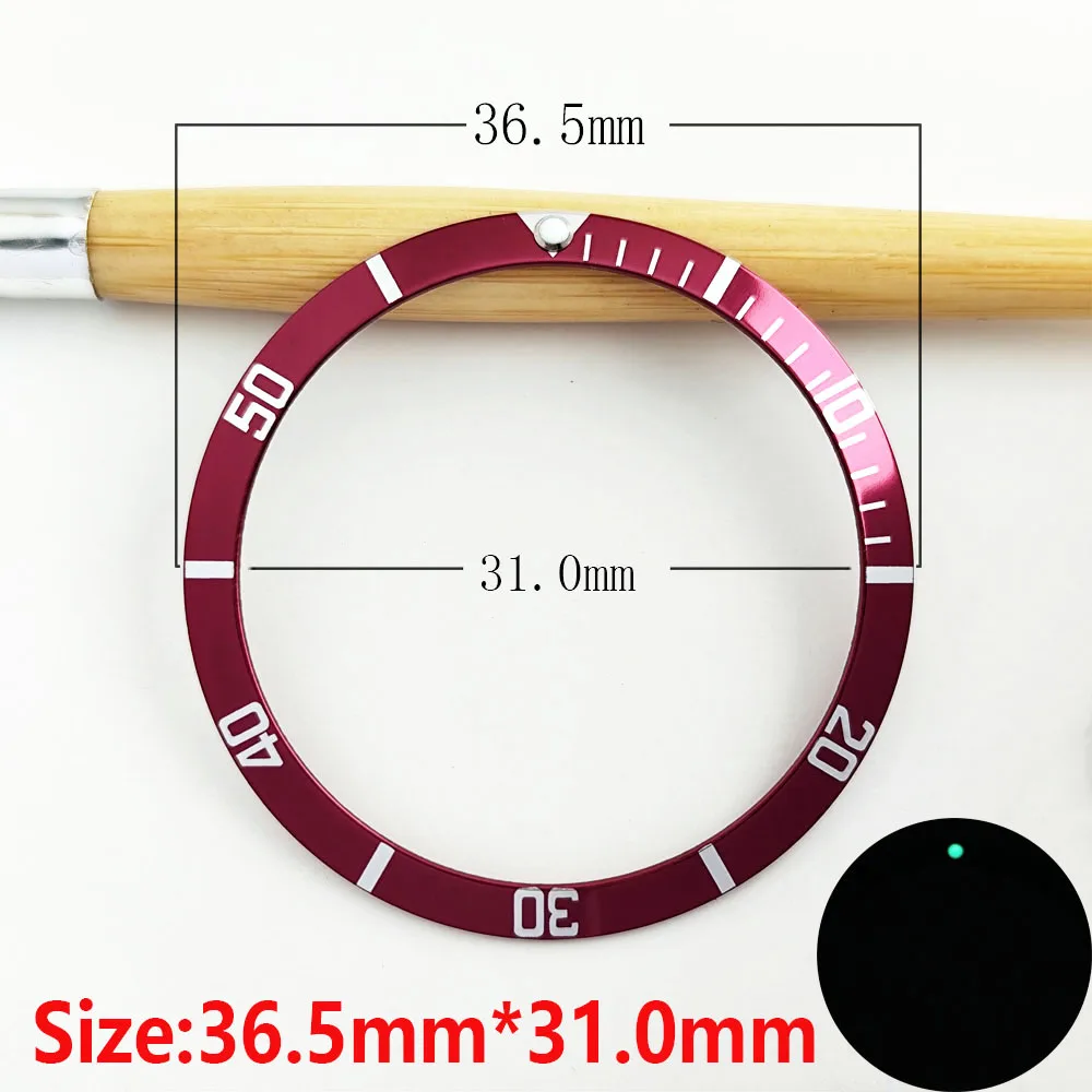 36.5mm aluminium insert Retro bezel GMT watch insert bezel bezel is tilted for 40mm SUB case watch accessory repair tool