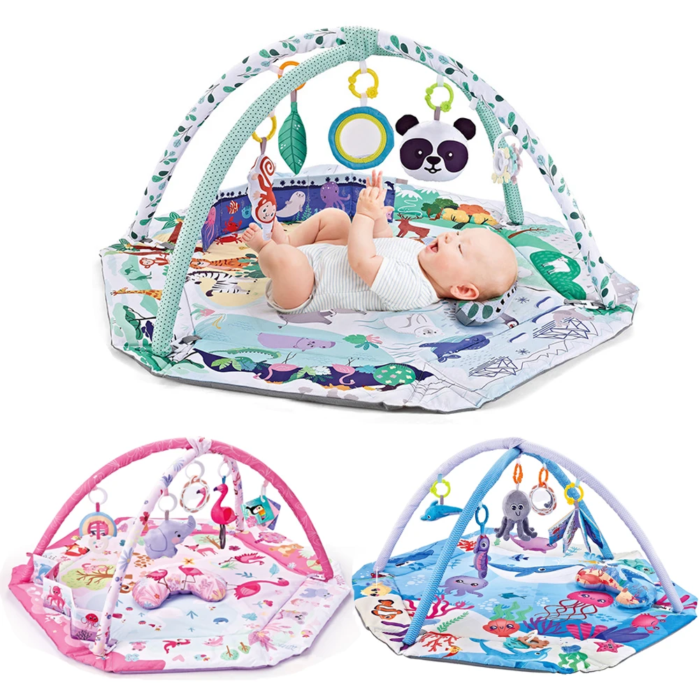 

Baby Play Gym Play Mat Tummy Time Activity Game Pad 0-36 Months Newborn Baby Crawling Blanket Baby Fitness Stand Toys Gifts