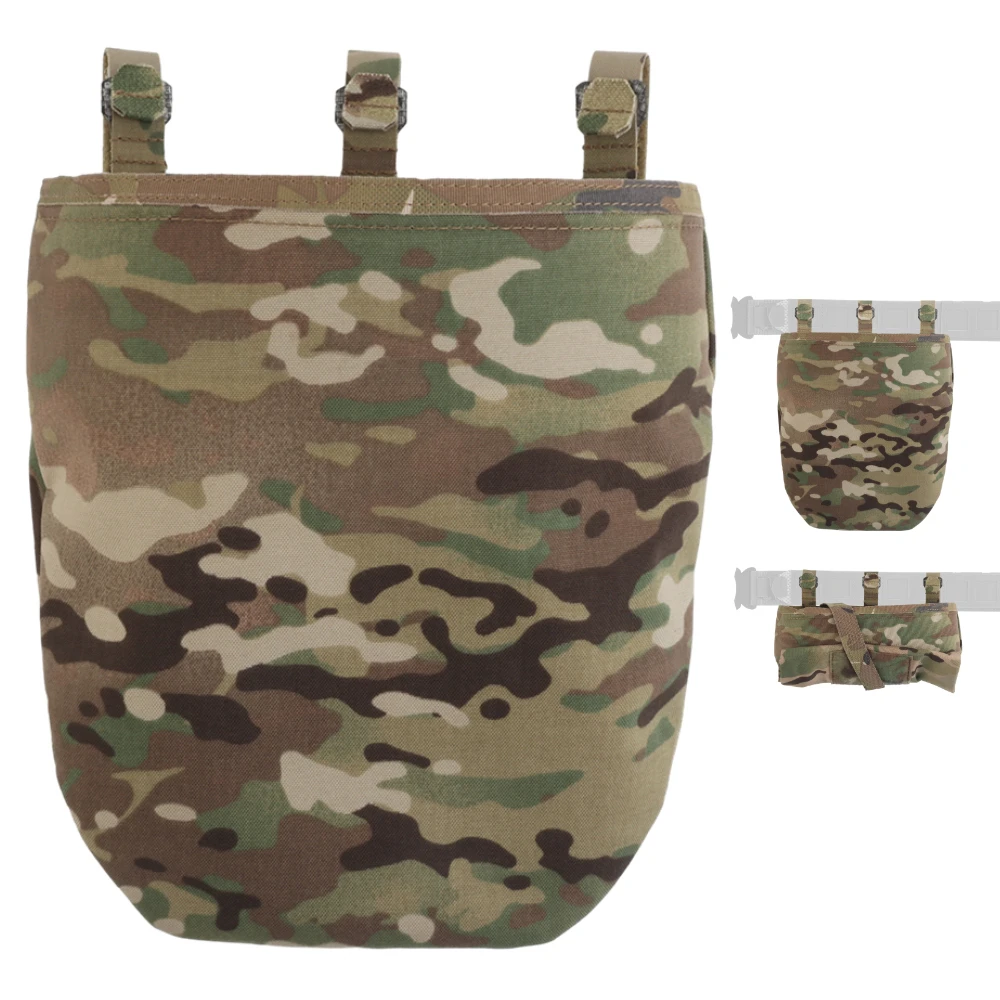 Wosport Foldable Cordura Dump Pouch with Large Opening and Belt Attachment for Airsoft Empty Magazine Storage and Outdoor Use